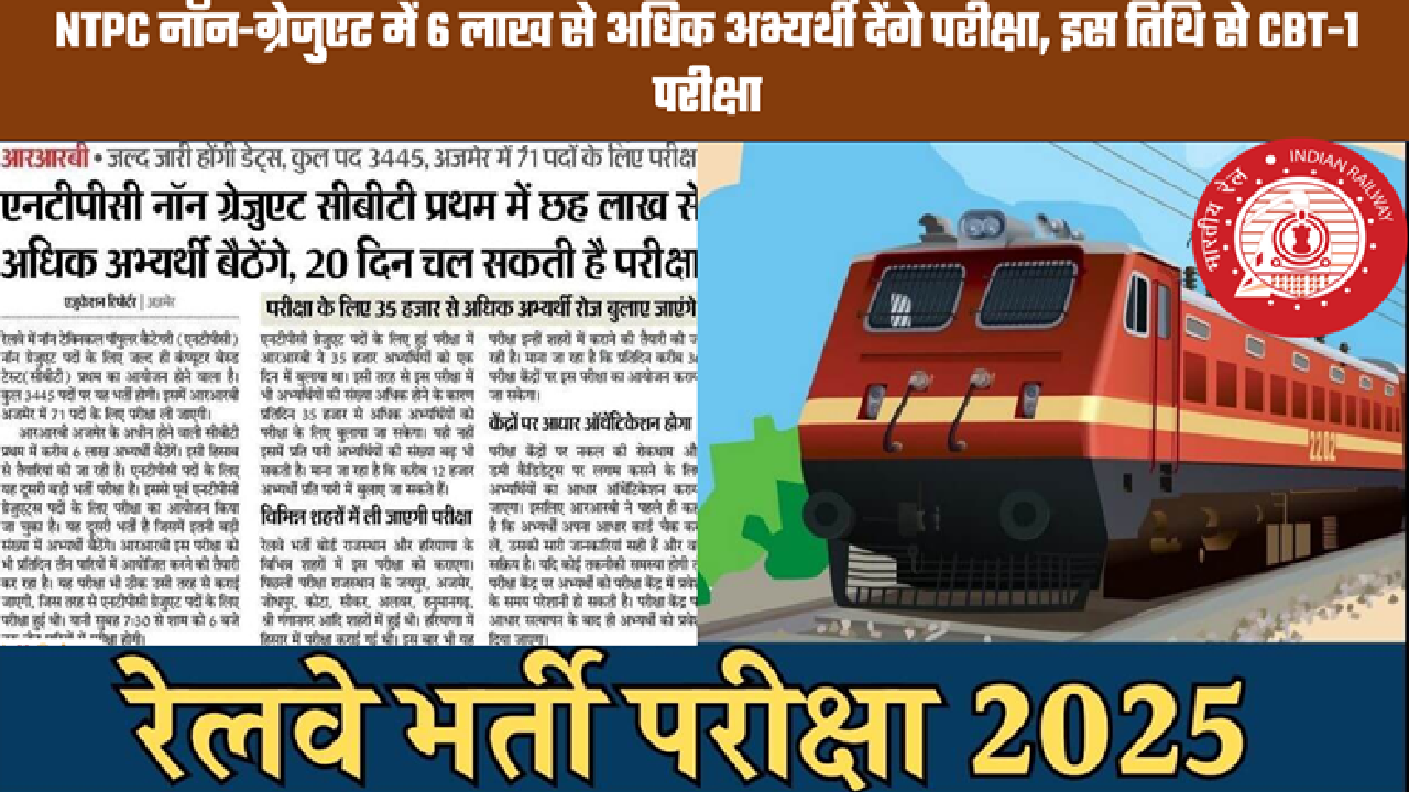 RRB NTPC Non-Graduate Exam 2025
