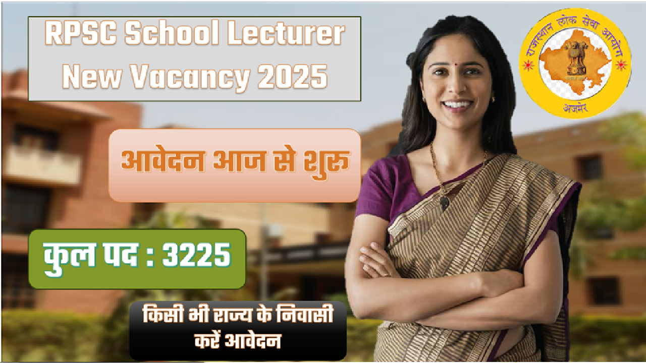 RPSC School Lecturer Vacancy 2025